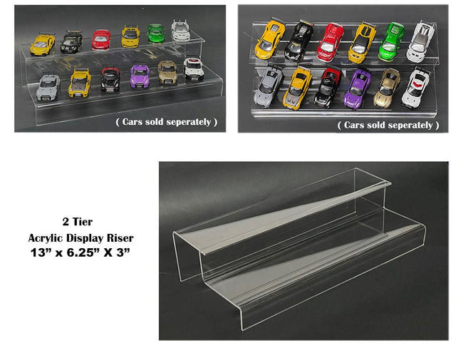2 Tier Acrylic Stand Riser "Mijo Exclusives" for 1/64 Scale Models-Other-ModelCars.com