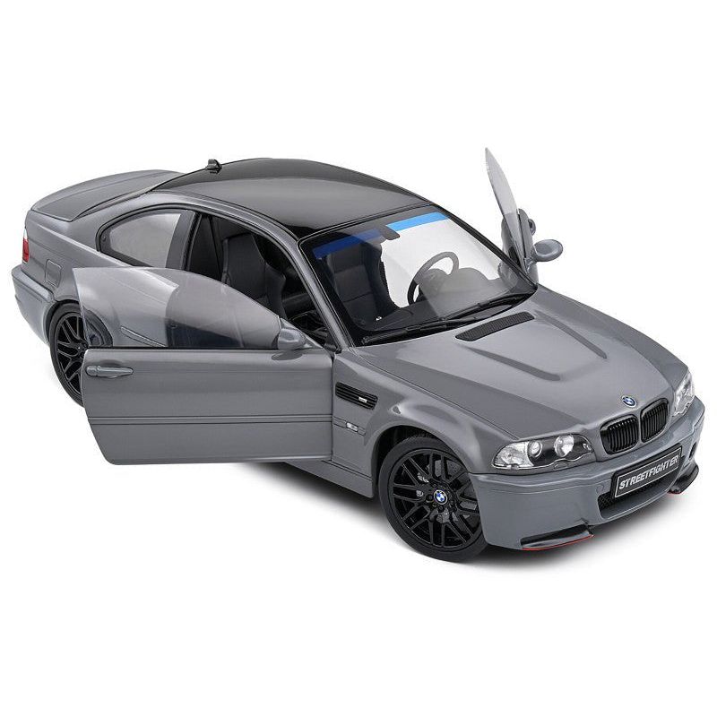 2000 BMW E46 M3 "Streetfighter" Nardo Gray with Black Top 1/18 Diecast Model Car by Solido - Solido - ModelCars.com