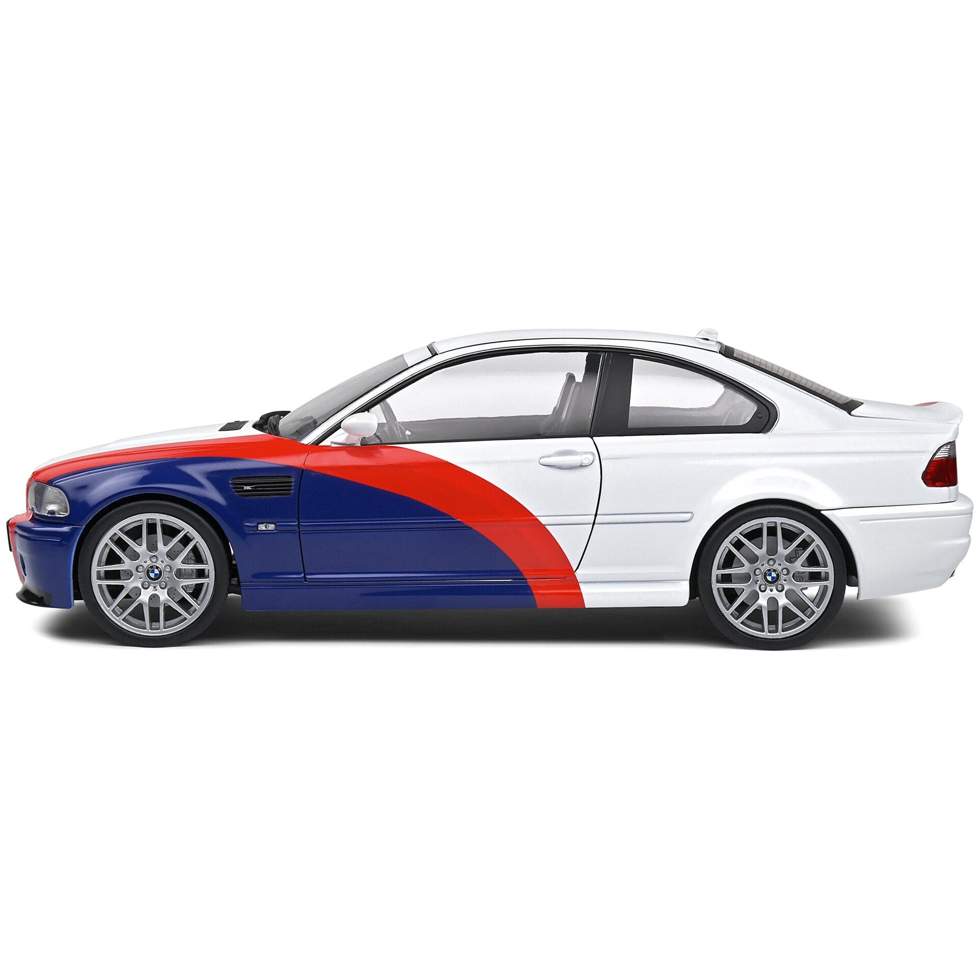 2000 BMW E46 M3 "Streetfighter" White with Blue and Red Graphics 1/18 Diecast Model Car by Solido - Solido - ModelCars.com