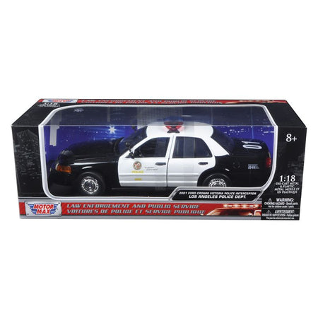 2001 Ford Crown Victoria Los Angeles Police Department LAPD Car 1/18 Diecast Car Model by Motormax-Motormax-ModelCars.com