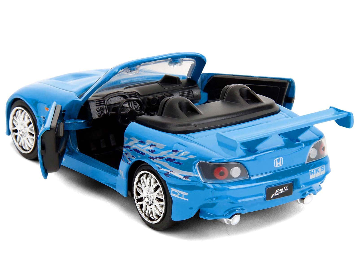 2001 Honda S2000 Convertible Blue with Graphics "Fast & Furious Remix - 25th Anniversary" Series 1/32 Diecast Model Car by Jada-Jada-ModelCars.com