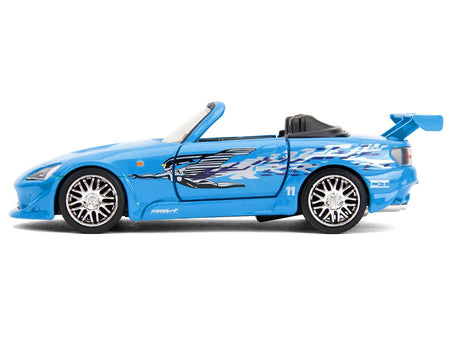 2001 Honda S2000 Convertible Blue with Graphics "Fast & Furious Remix - 25th Anniversary" Series 1/32 Diecast Model Car by Jada-Jada-ModelCars.com