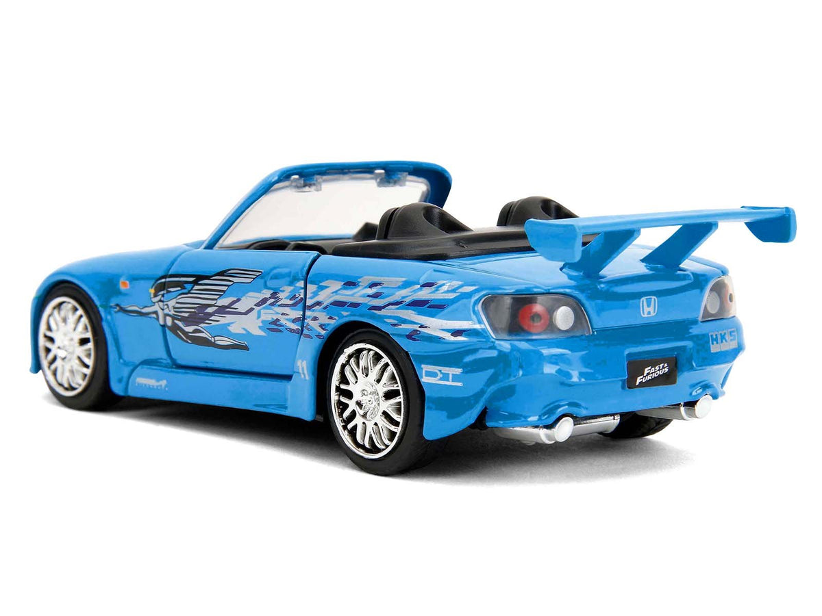 2001 Honda S2000 Convertible Blue with Graphics "Fast & Furious Remix - 25th Anniversary" Series 1/32 Diecast Model Car by Jada-Jada-ModelCars.com