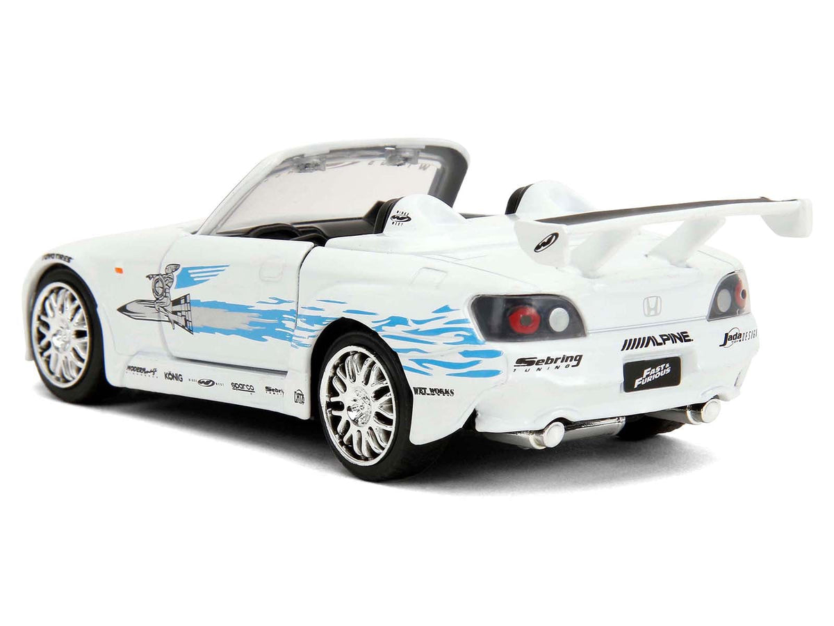 2001 Honda S2000 Convertible White with Graphics "Fast & Furious Remix - 25th Anniversary" Series 1/32 Diecast Model Car by Jada-Jada-ModelCars.com