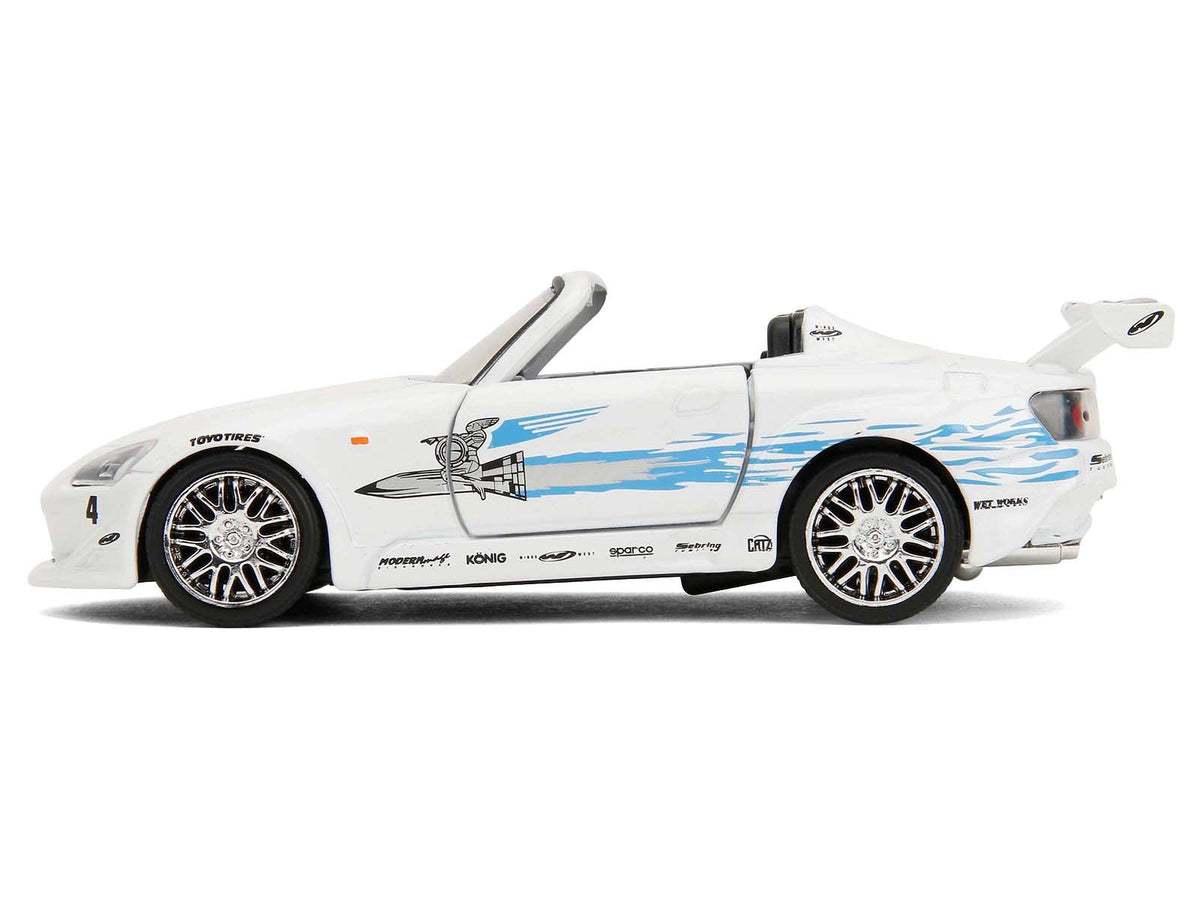 2001 Honda S2000 Convertible White with Graphics "Fast & Furious Remix - 25th Anniversary" Series 1/32 Diecast Model Car by Jada-Jada-ModelCars.com