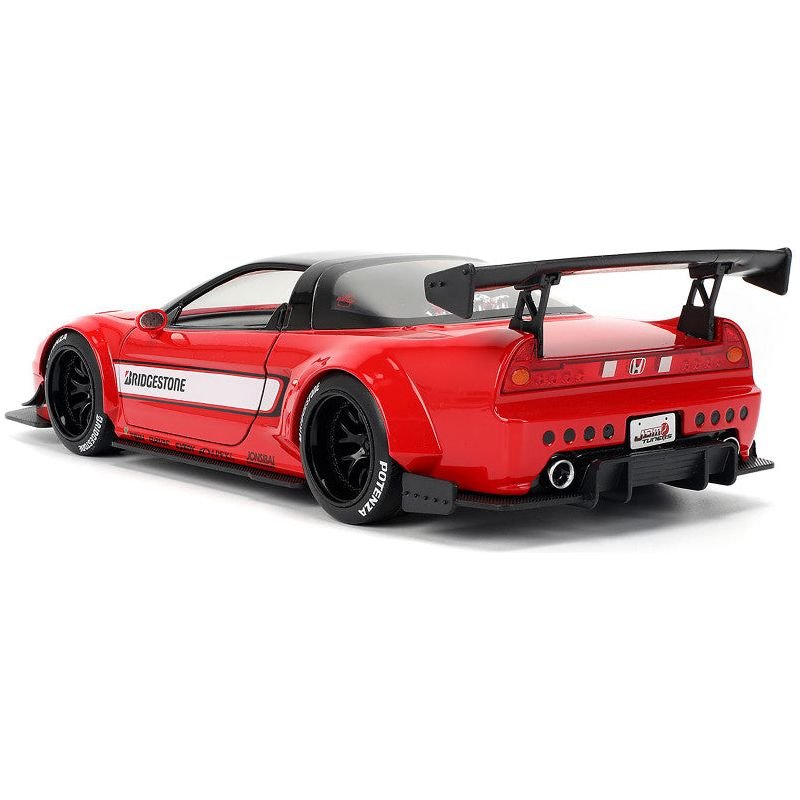 2002 Honda NSX - R RHD (Right Hand Drive) "Bridgestone" Red with Black Top and White Stripes "JDM Tuners" Series 1/24 Diecast Model Car by Jada - Jada - ModelCars.com