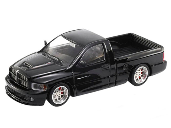 2003 Dodge Ram SRT-10 Pickup Truck Black 1/64 Diecast Model Car by Shoom64 Models-SHOOM64-ModelCars.com
