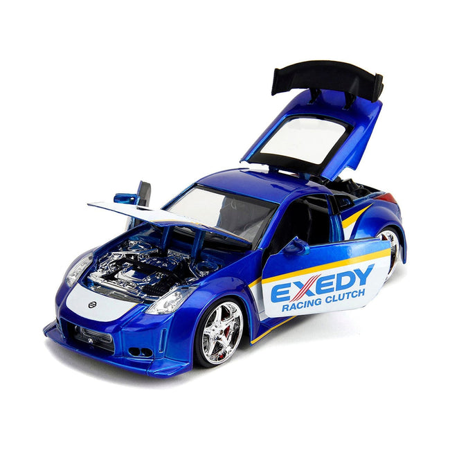 2003 Nissan 350Z "Exedy Racing Clutch" Candy Blue and White "JDM Tuners" Series 1/24 Diecast Model Car by Jada-Jada-ModelCars.com