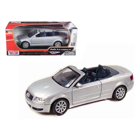 2004 Audi A4 Cabriolet Silver 1/18 Diecast Model Car by Motormax - Motormax - ModelCars.com