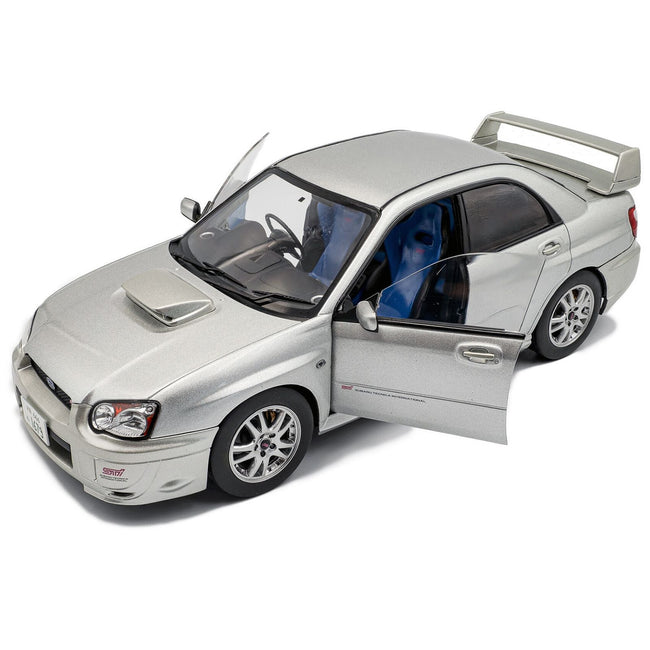 2004 Subaru Impreza WRX STI RHD (Right Hand Drive) Premium Silver Effect 1/18 Diecast Model Car by Solido-Solido-ModelCars.com