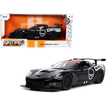 2005 Chevrolet Corvette C6-R "Take No Prisoners" Black with Graphics "Bigtime Muscle" Series 1/24 Diecast Model Car by Jada-Jada-ModelCars.com