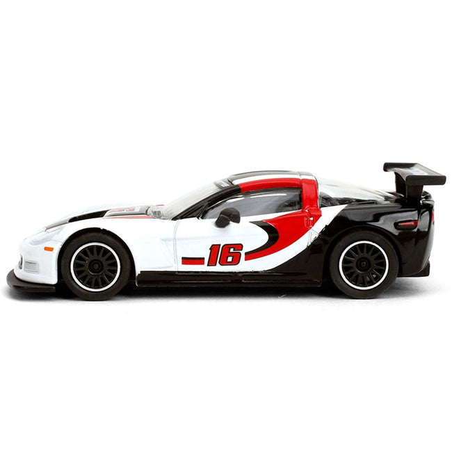2005 Chevrolet Corvette C6R #16 White with Black and Red Graphics "Collection" Series 1/64 Diecast Model Car by Majorette-Majorette-ModelCars.com