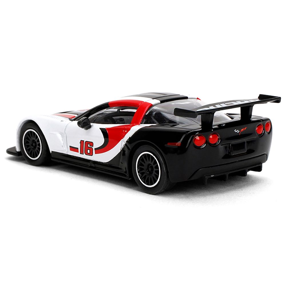 2005 Chevrolet Corvette C6R #16 White with Black and Red Graphics "Collection" Series 1/64 Diecast Model Car by Majorette-Majorette-ModelCars.com