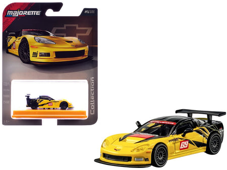 2005 Chevrolet Corvette C6R 69 Yellow and Black "Collection" Series 1/64 Diecast Model Car by Majorette-Majorette-ModelCars.com
