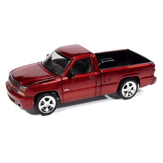 2005 Chevrolet Silverado SS Custom Pickup Truck Candy Apple Red "Muscle Trucks" Series 1/64 Diecast Model Car by Auto World-Autoworld-ModelCars.com
