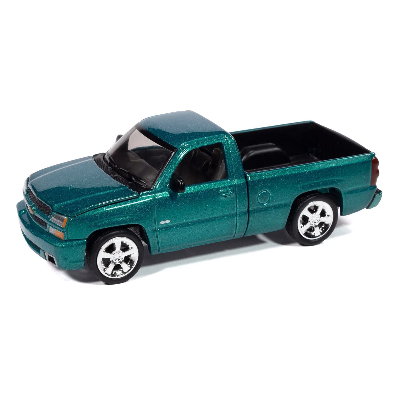 2005 Chevrolet Silverado SS Custom Pickup Truck Teal Metallic "Muscle Trucks" Series 1/64 Diecast Model Car by Auto World - Autoworld - ModelCars.com