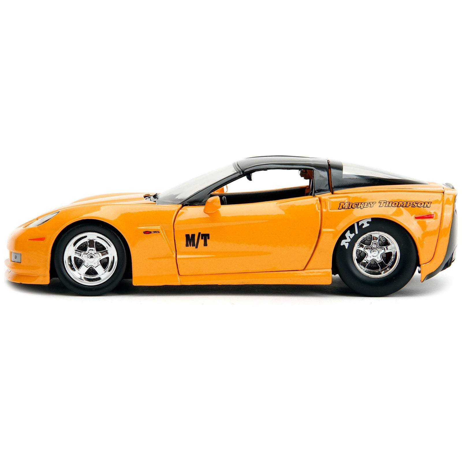 2006 Chevrolet Corvette Yellow with Black Top "Mickey Thompson" "Bigtime Muscle" Series 1/24 Diecast Model Car by Jada - Jada - ModelCars.com
