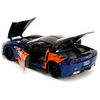 2006 Chevrolet Corvette Z06 333 "Spirit Racing" Blue Metallic and Orange with Black Hood and Top "Bigtime Muscle" Series 1/24 Diecast Model Car by Jada - Jada - ModelCars.com