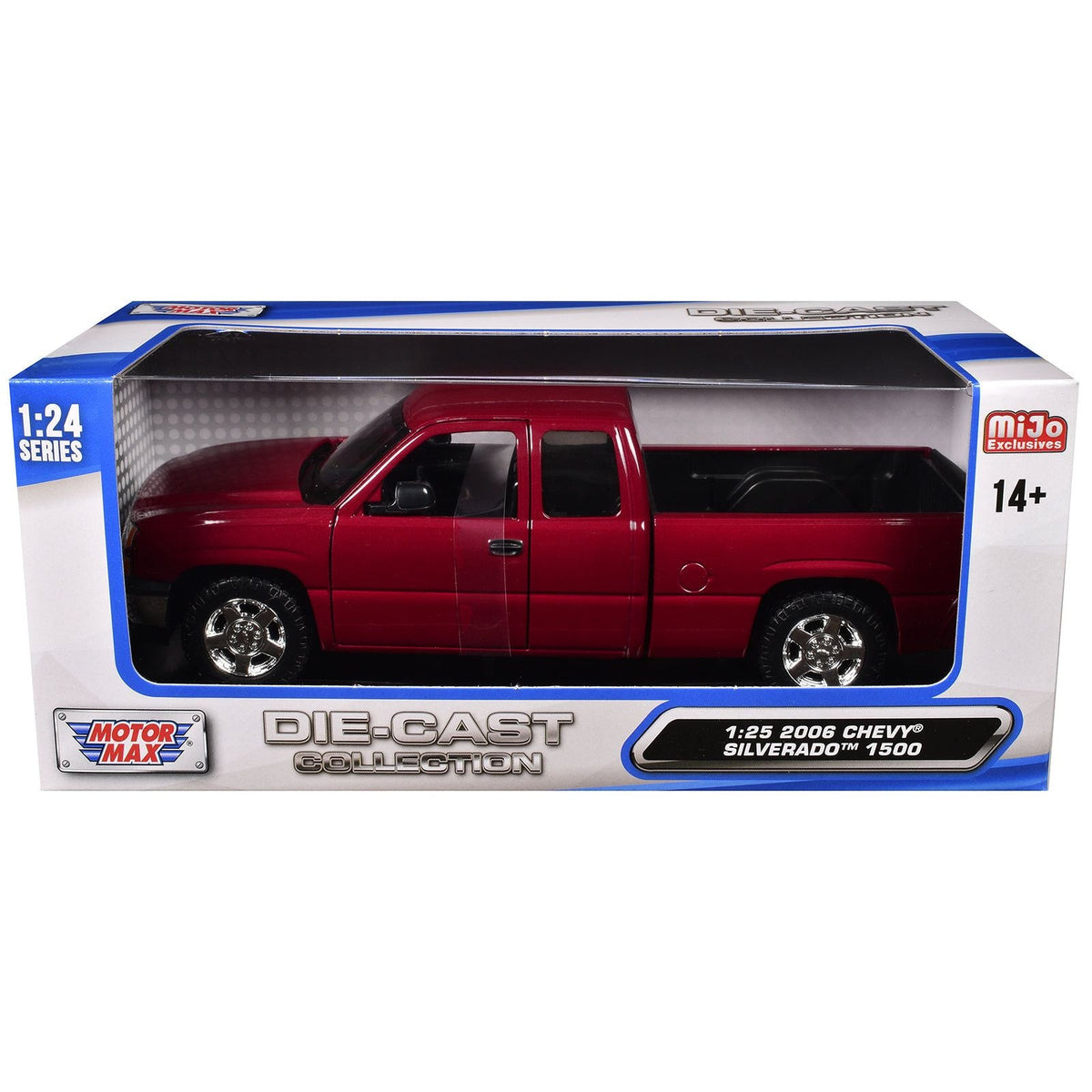 2006 Chevrolet Silverado 1500 Pickup Truck Red Metallic "Die-Cast Collection" Series 1/25 Diecast Model Car by Motormax-Motormax-ModelCars.com