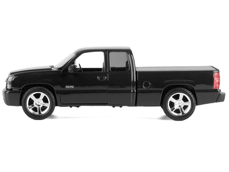 2006 Chevrolet Silverado SS Pickup Truck Black "Timeless Legends" Series 1/25 Diecast Model Car by Motormax-Motormax-ModelCars.com