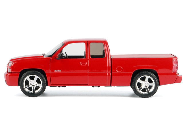 2006 Chevrolet Silverado SS Pickup Truck Red "Timeless Legends" Series 1/25 Diecast Model Car by Motormax-Motormax-ModelCars.com