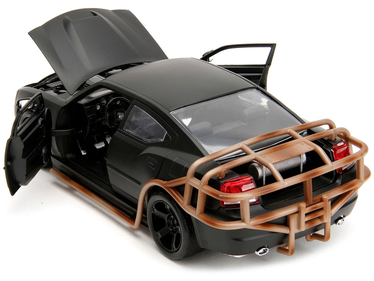 2006 Dodge Charger Matt Black with Outer Cage "Fast & Furious" Movie 1/24 Diecast Model Car by Jada-Jada-ModelCars.com