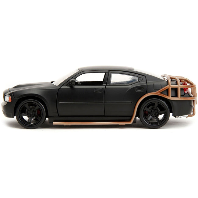 2006 Dodge Charger Matt Black with Outer Cage "Fast & Furious" Movie 1/24 Diecast Model Car by Jada-Jada-ModelCars.com
