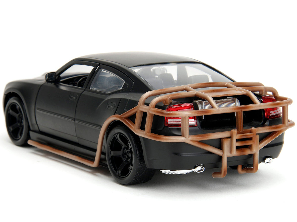 2006 Dodge Charger Matt Black with Outer Cage "Fast & Furious" Movie 1/24 Diecast Model Car by Jada-Jada-ModelCars.com