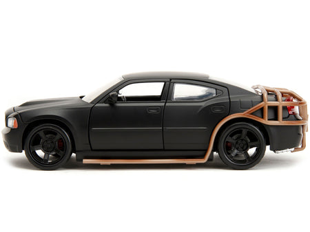 2006 Dodge Charger Matt Black with Outer Cage "Fast & Furious" Movie 1/24 Diecast Model Car by Jada-Jada-ModelCars.com