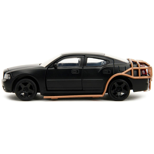 2006 Dodge Charger Matt Black with Outer Cage "Fast & Furious" Series 1/32 Diecast Model Car by Jada-Jada-ModelCars.com