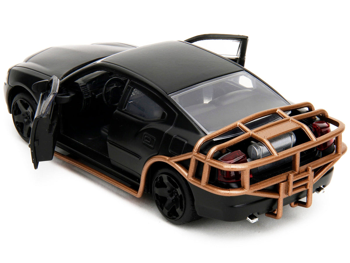 2006 Dodge Charger Matt Black with Outer Cage "Fast & Furious" Series 1/32 Diecast Model Car by Jada-Jada-ModelCars.com