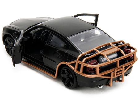 2006 Dodge Charger Matt Black with Outer Cage "Fast & Furious" Series 1/32 Diecast Model Car by Jada-Jada-ModelCars.com