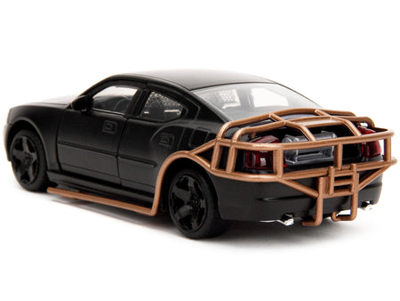 2006 Dodge Charger Matt Black with Outer Cage "Fast & Furious" Series 1/32 Diecast Model Car by Jada-Jada-ModelCars.com