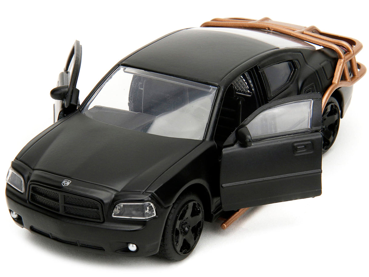 2006 Dodge Charger Matt Black with Outer Cage "Fast & Furious" Series 1/32 Diecast Model Car by Jada-Jada-ModelCars.com