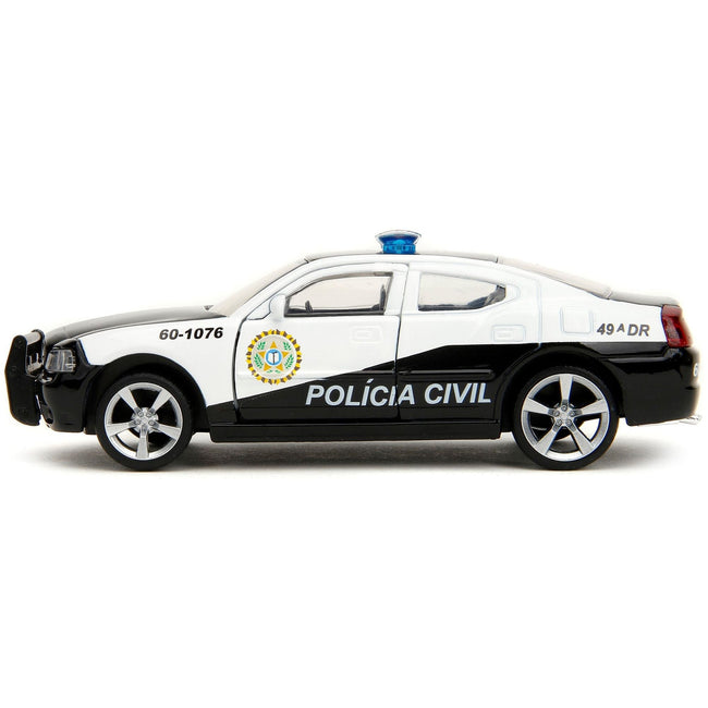 2006 Dodge Charger Police Black and White "Policia Civil" "Fast & Furious" Series 1/32 Diecast Model Car by Jada-Jada-ModelCars.com