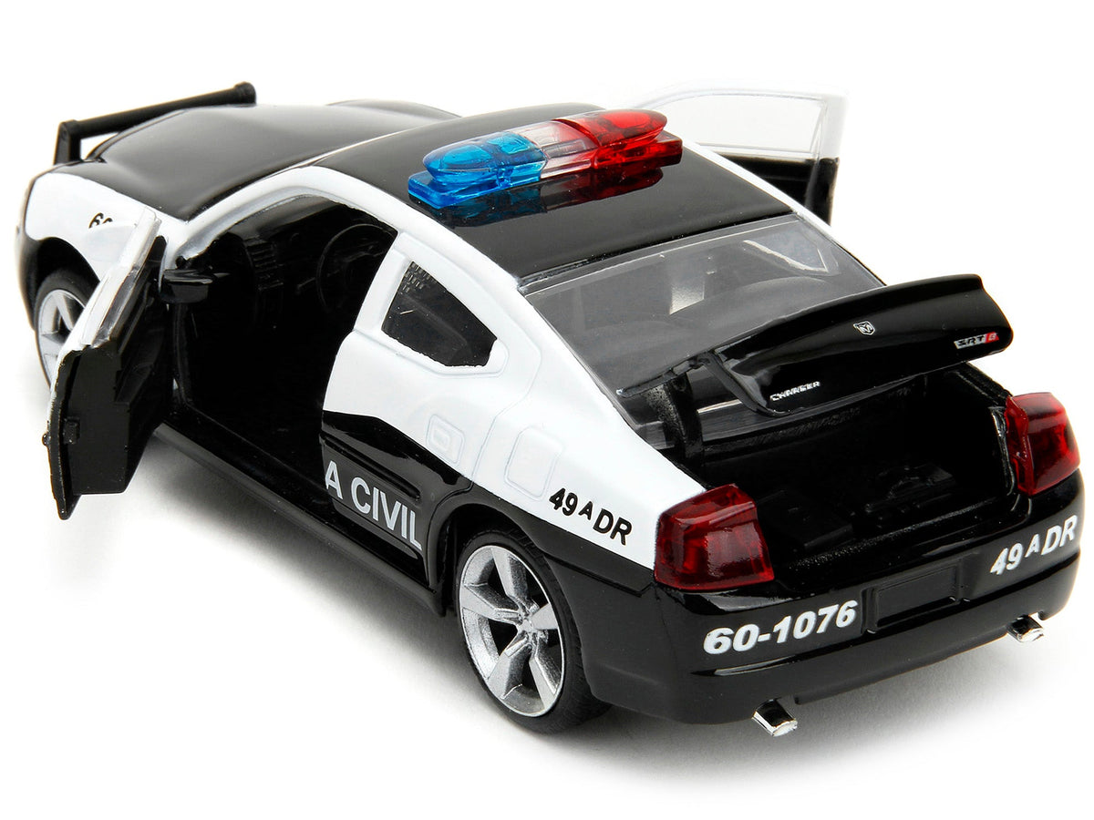2006 Dodge Charger Police Black and White "Policia Civil" "Fast & Furious" Series 1/32 Diecast Model Car by Jada-Jada-ModelCars.com