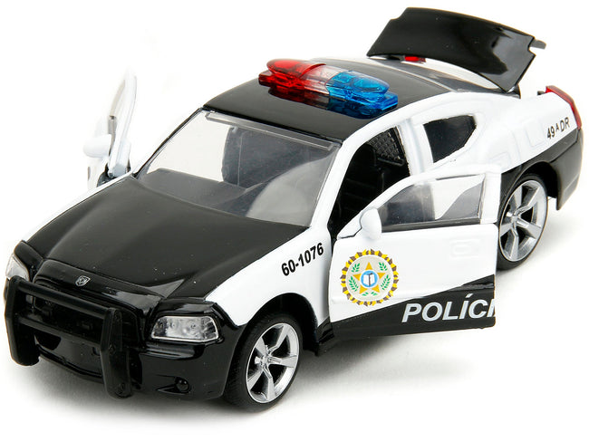 2006 Dodge Charger Police Black and White "Policia Civil" "Fast & Furious" Series 1/32 Diecast Model Car by Jada-Jada-ModelCars.com