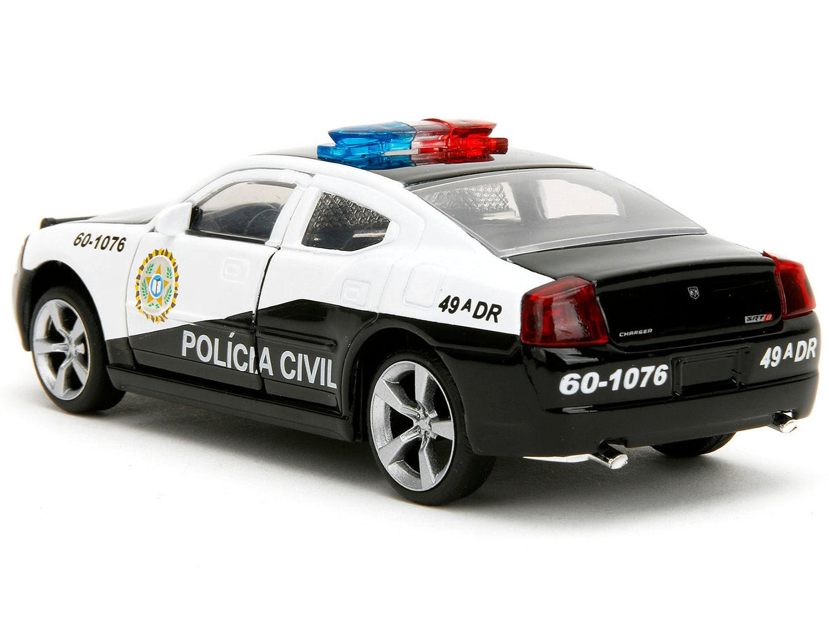 2006 Dodge Charger Police Black and White "Policia Civil" "Fast & Furious" Series 1/32 Diecast Model Car by Jada-Jada-ModelCars.com