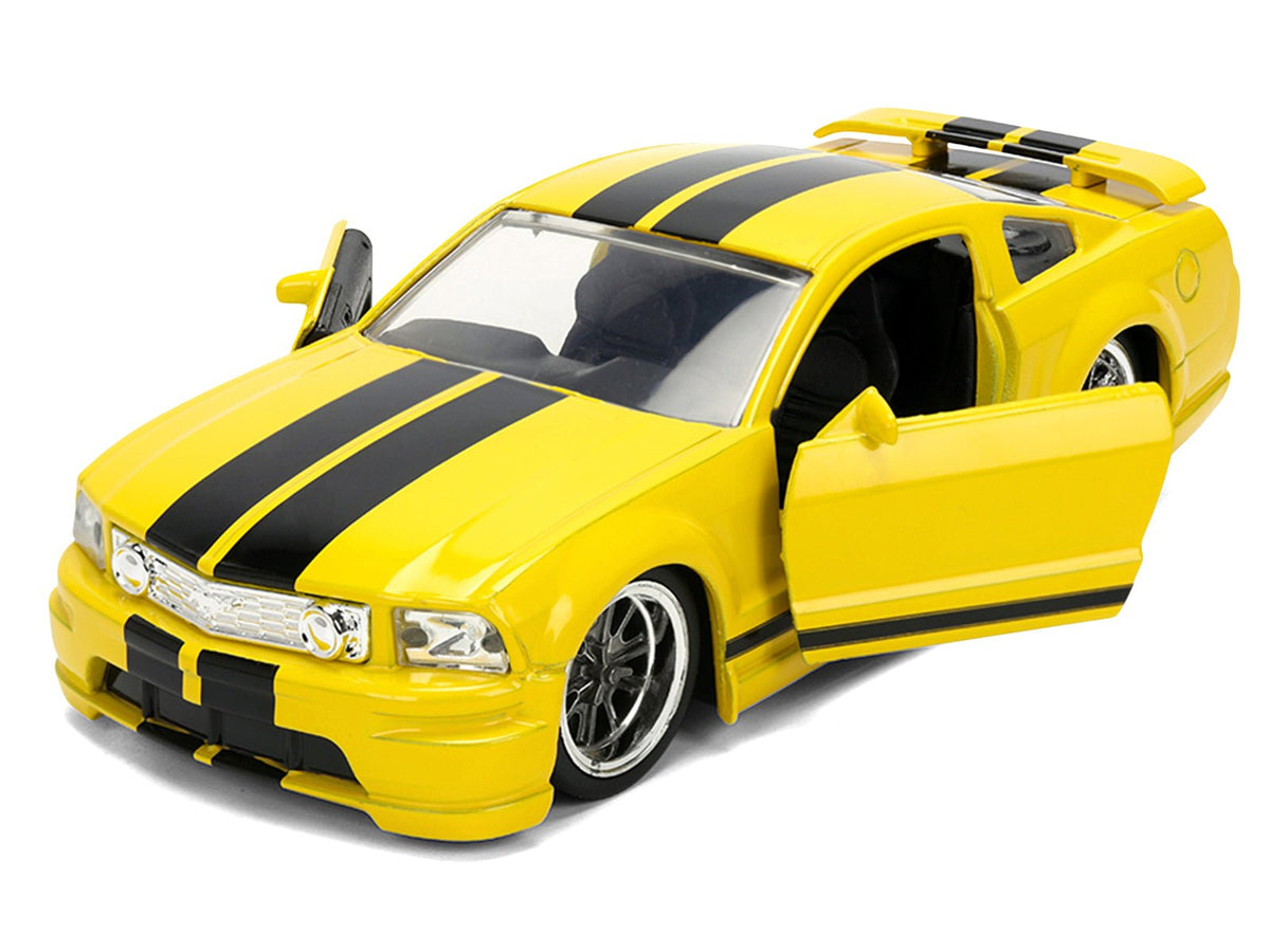 2006 Ford Mustang GT Yellow with Black Stripes "Fast & Furious 25 Years" Series 1/32 Diecast Model Car by Jada-Jada-ModelCars.com