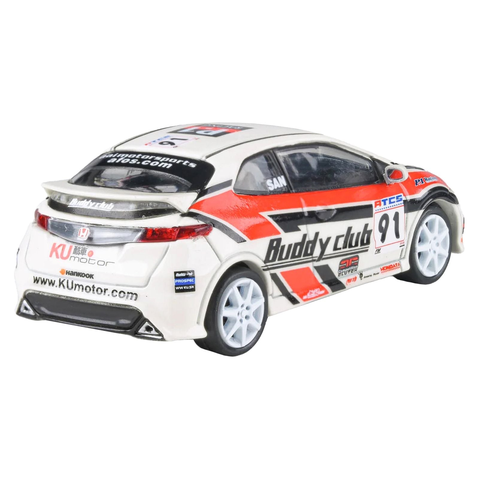 2007 Honda Civic Type R FN2 RHD (Right Hand Drive) 91 "Buddy Club - Asian Touring Car Series" (2012) 1/64 Diecast Model Car by Paragon Models - Paragon - ModelCars.com