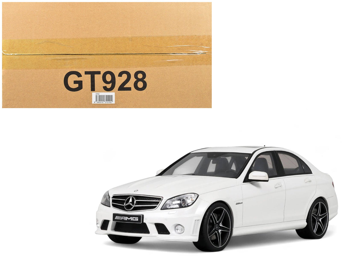 2007 Mercedes-Benz C63 AMG Diamond White 1/18 Model Car by GT Spirit-GT Spirit-ModelCars.com