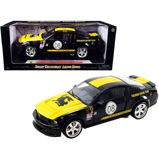 2008 Ford Shelby Mustang 08 "Terlingua" Black and Yellow "Shelby Collectibles Legend" Series 1/18 Diecast Model Car by Shelby Collectibles - Shelby Collectibles - ModelCars.com