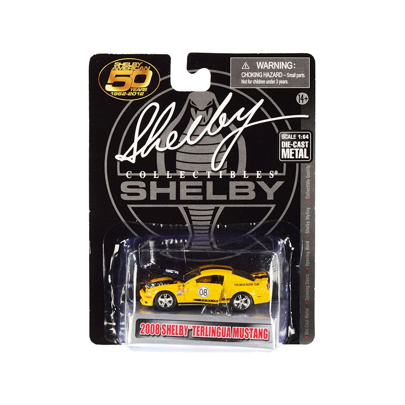 2008 Ford Shelby Mustang 08 "Terlingua" Orange and Black "Shelby American 50 Years" (1962 - 2012) 1/64 Diecast Model Car by Shelby Collectibles - Shelby Collectibles - ModelCars.com