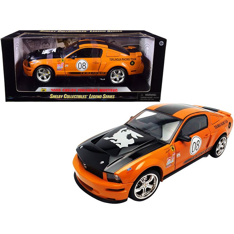 2008 Ford Shelby Mustang 08 "Terlingua" Orange and Black "Shelby Collectibles Legend" Series 1/18 Diecast Model Car by Shelby Collectibles - Shelby Collectibles - ModelCars.com