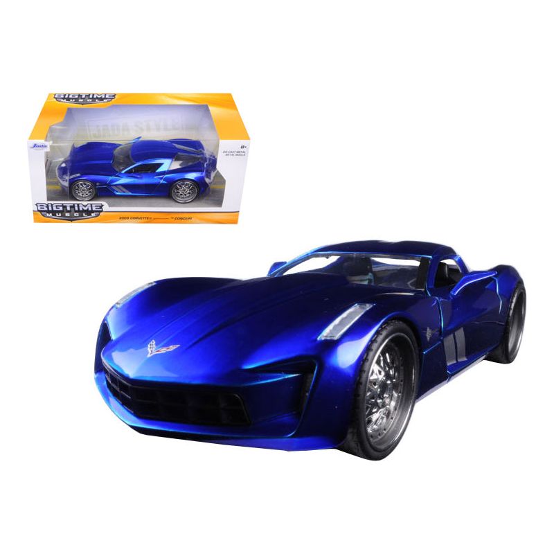 2009 Chevrolet Corvette Stingray Concept Blue 1/24 Diecast Model Car by Jada - Jada - ModelCars.com