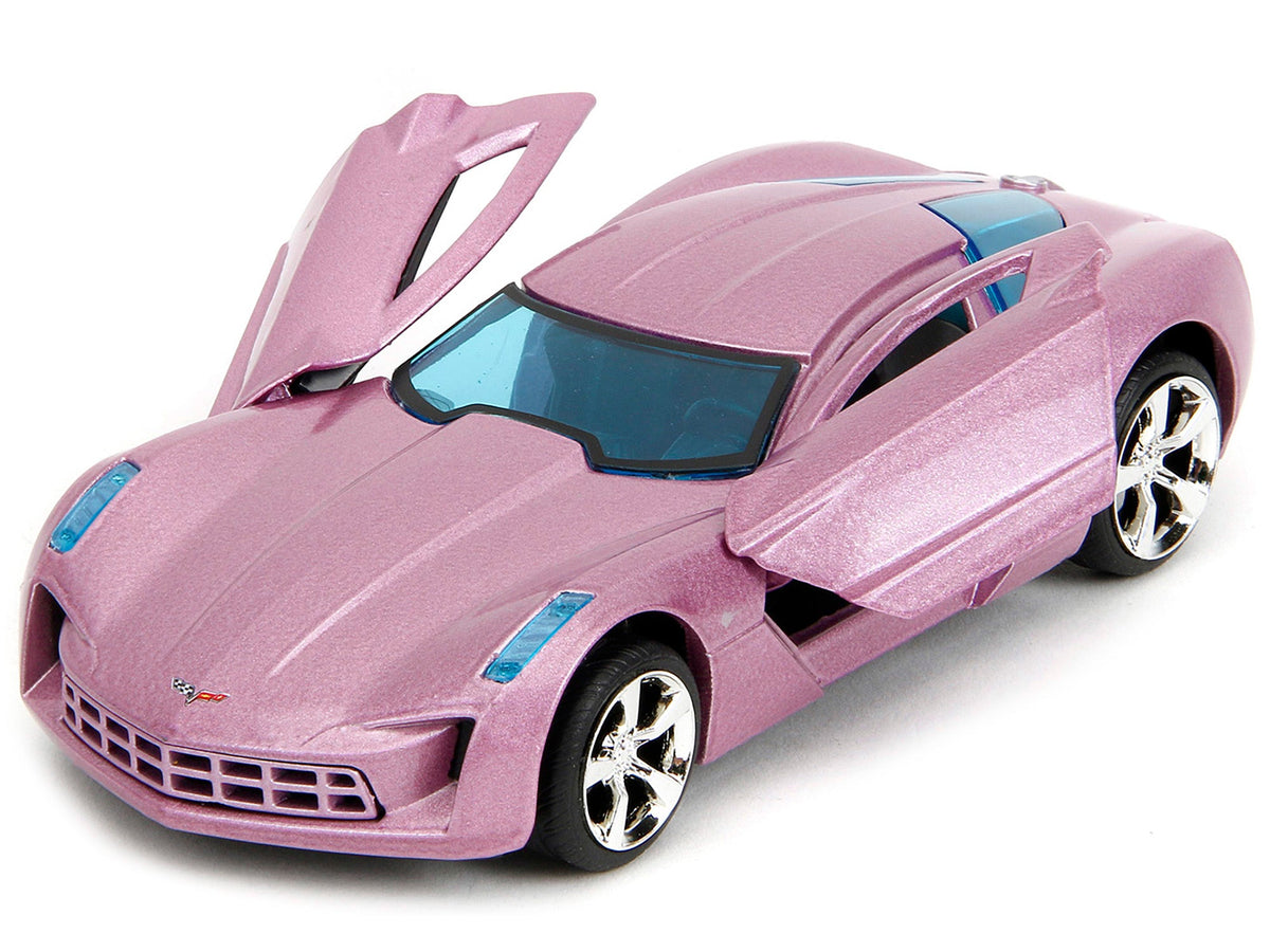 2009 Chevrolet Corvette Stingray Concept Pink Metallic with Blue Tinted Windows "Pink Slips" Series 1/32 Diecast Model Car by Jada-Jada-ModelCars.com