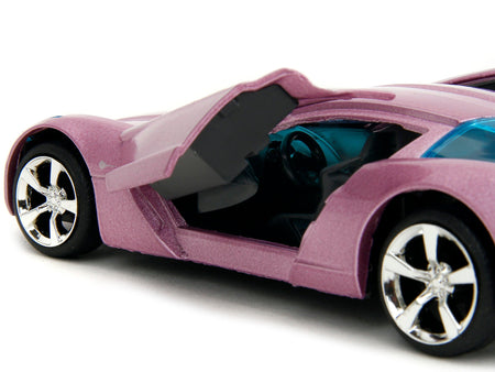 2009 Chevrolet Corvette Stingray Concept Pink Metallic with Blue Tinted Windows "Pink Slips" Series 1/32 Diecast Model Car by Jada-Jada-ModelCars.com
