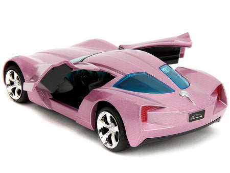 2009 Chevrolet Corvette Stingray Concept Pink Metallic with Blue Tinted Windows "Pink Slips" Series 1/32 Diecast Model Car by Jada-Jada-ModelCars.com