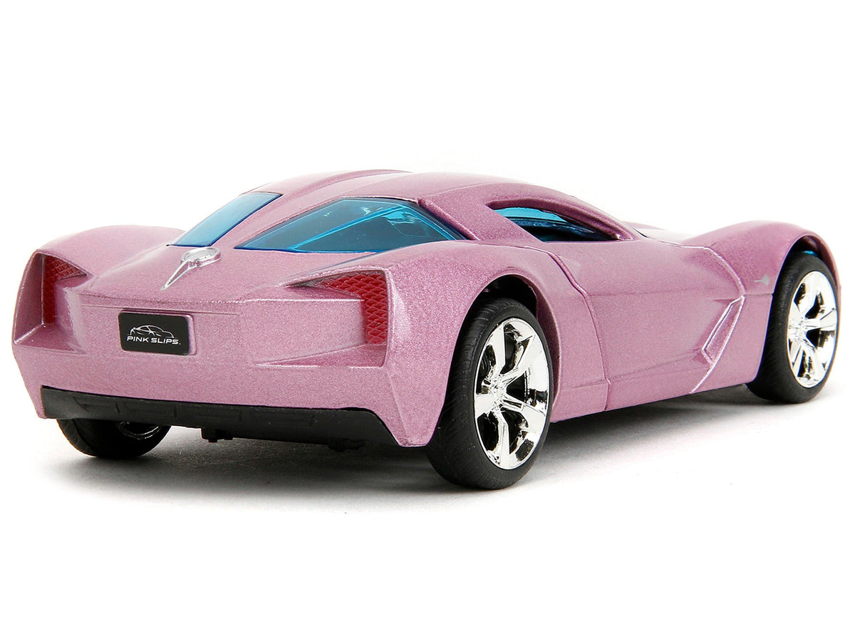 2009 Chevrolet Corvette Stingray Concept Pink Metallic with Blue Tinted Windows "Pink Slips" Series 1/32 Diecast Model Car by Jada-Jada-ModelCars.com