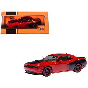 2009 Dodge Challenger SRT8 Red with Black Accents 1/43 Diecast Model by IXO Models